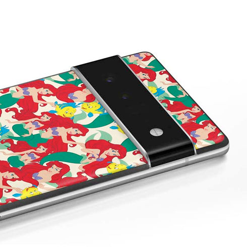 Disney The Little Mermaid Ariel and Flounder Pattern Google Pixel 6 Pro Skin